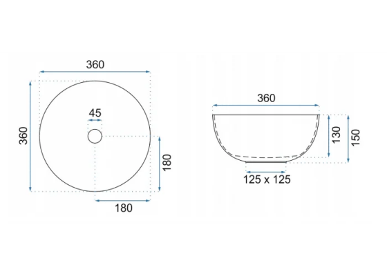 Умивальник REA Stella Білий REA-U1878 кресл